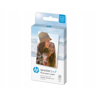 HP cynku, papier fotograficzny z samoprzylepną tylną stroną, do drukarek HP Sprocket-, 5 x 7,6 cm n/d 1AH01A