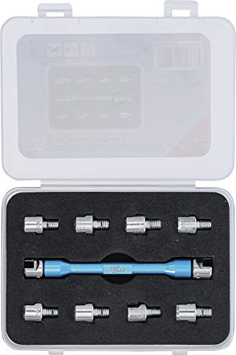 BGS 8361 | Klucz do szprych | wymienne głowice | do motocykli | 10 sztuk.