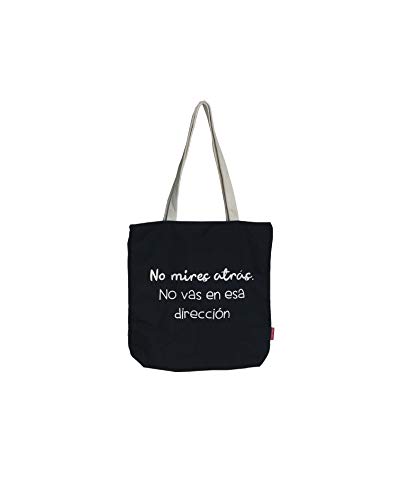 Econanos Hellobags2019 płócienna i plażowa torba na zakupy, 38 cm, czarna (NEGRO)