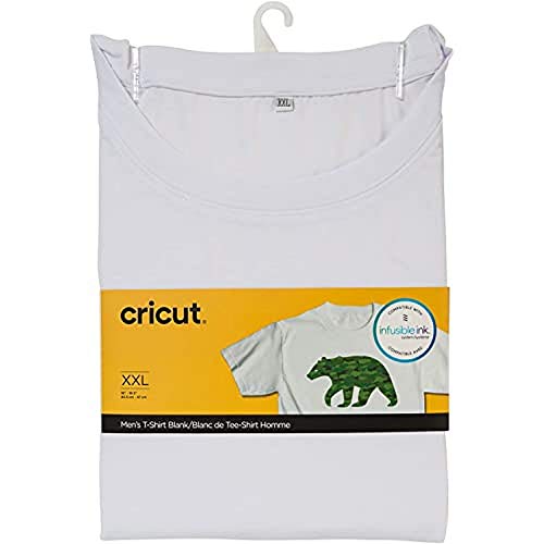 Cricut Cricut Męska koszulka Blank, Okrągły dekolt, Biały, XXL 2007905