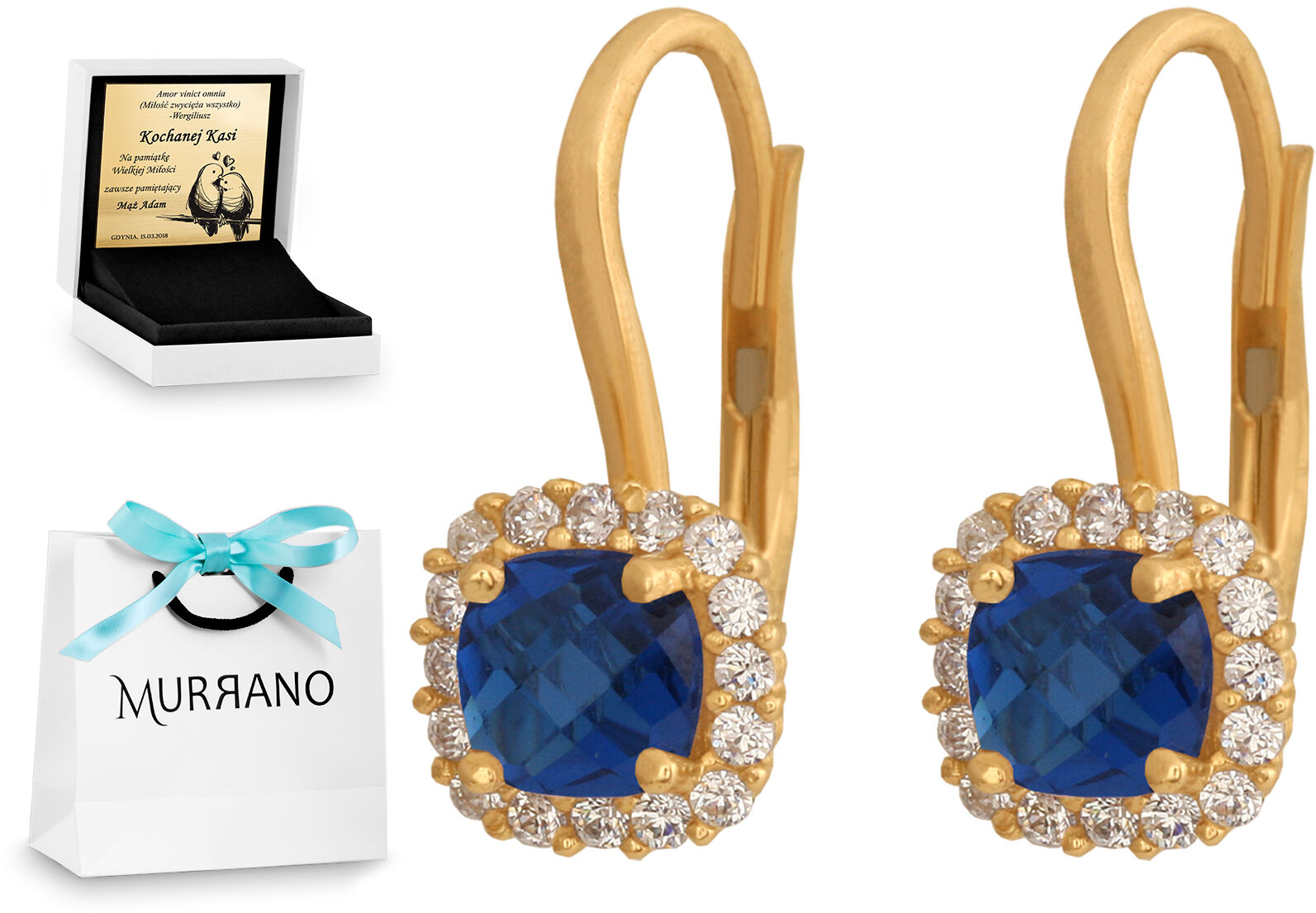 Złote kolczyki 585 wiszące PREZENT GRAWER PUDEŁKO