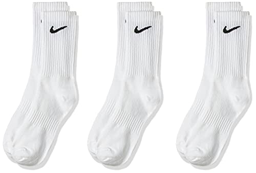 Nike Mężczyźni Unisex U Nk Everyday Ltwt Crew 3Pr SX7676-100 Skarpety, Biały/Czarny, L