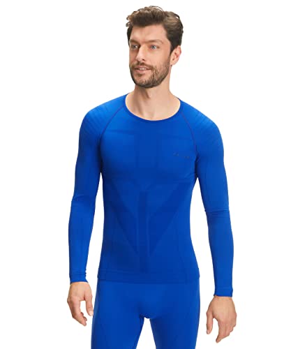 Falke Męska koszulka z długim rękawem Warm Tight Fit, Sport Performance Material 1 sztuka, niebieska (Yve 6714), rozmiar: XXL 39611