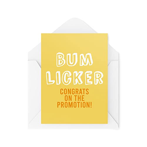 Tongue in Peach Śmieszne kartki 'Congratulations On the Promotion' nerka likier nowa praca praca współpracownik kartka z życzeniami dowcipny humor śmiech banter żart zabawa CBH92 TIP_CARD_CBH92