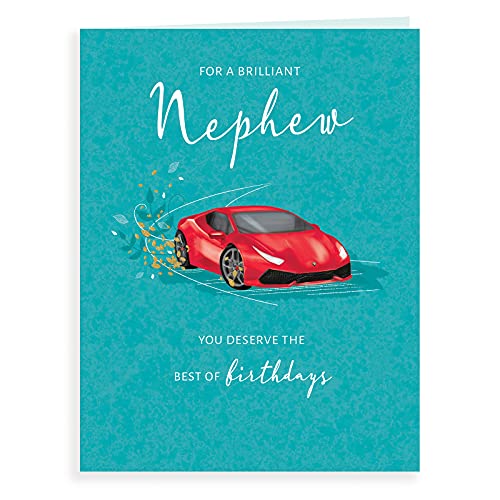 Koko Designs Luksusowa piękna współczesna kartka urodzinowa genialny bratanka - 20 x 15 cm - wzory Koko K70066