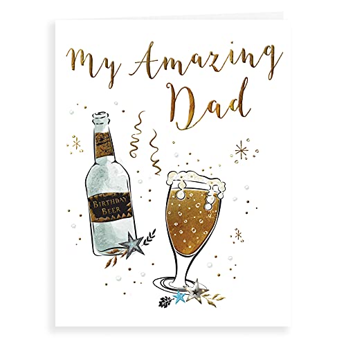 Koko Designs Luksusowa piękna współczesna kartka urodzinowa niesamowity tata - 20 x 15 cm - wzory Koko K70032