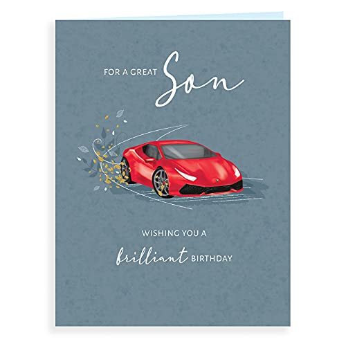 Koko Designs Luksusowa piękna współczesna kartka urodzinowa Great Son - 20 x 15 cm - wzory Koko K70064
