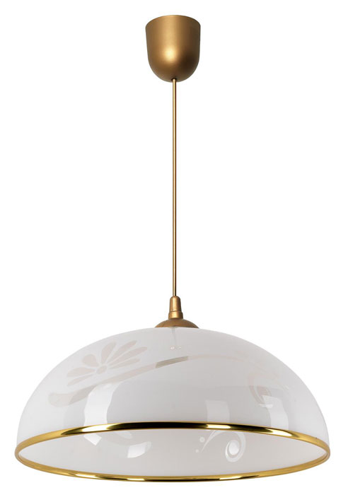 Biało Złota Kuchenna Lampa Wisząca Eden
