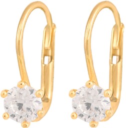 Złote kolczyki 585 wiszące prezent grawer pudełko