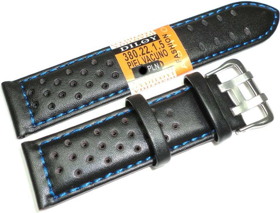 Sk��rzany pasek do zegarka 22 mm Diloy 380.22.52
