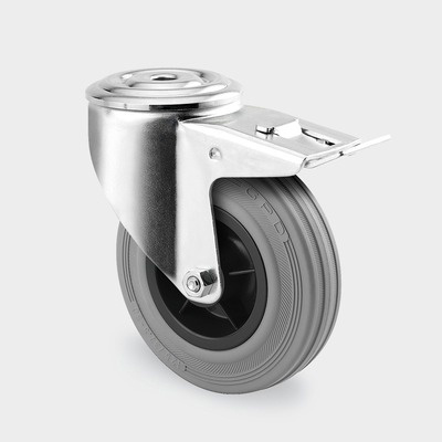 TENTE Koła przemysłowe z maksymalnym obciążeniem 70-205 kg, szara guma 3477PIR100P30