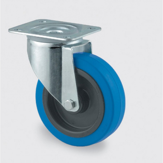 Tente Tente 37035 - Kółko zwrotne 125 mm z niebieską oponą 37035
