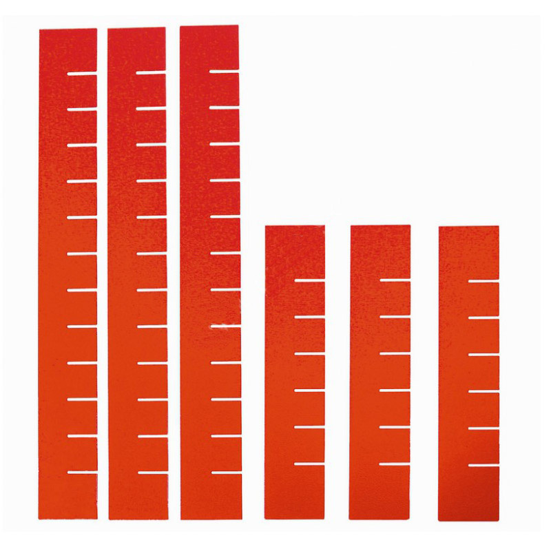 B2B Partner Przegrody dzielące do szuflad wózków warsztatowych, 6 sztuk, czerwone 229026