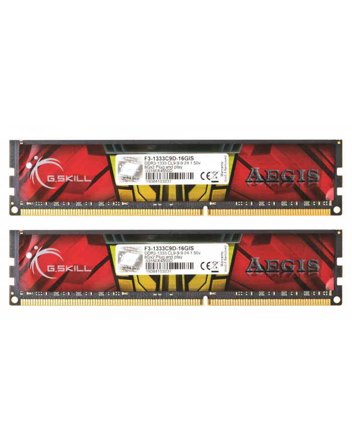 G.Skill DDR3 16GB 1333-9 AEGIS Dual