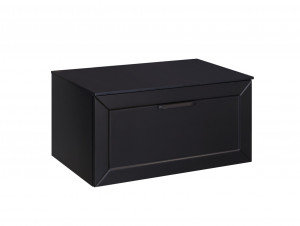 BESCO SUD-654-CC DEXA szafka umywalkowa bez blatu z syfonem w komplecie uchwyt czarny 60/50/40 cm czarna