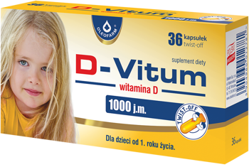 Фото - Вітаміни й мінерали D-Vitum witamina D 1000 j m 36 kapsułek twist-off