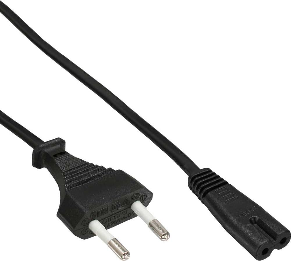 Kabel zasilający InLine Type Euro - C7, 0,3m czarny (16654O)