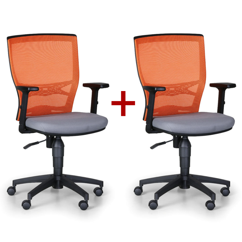 B2B Partner Krzesło biurowe Venlo 1+1 gratis, saro/ pomarańczowe 415041