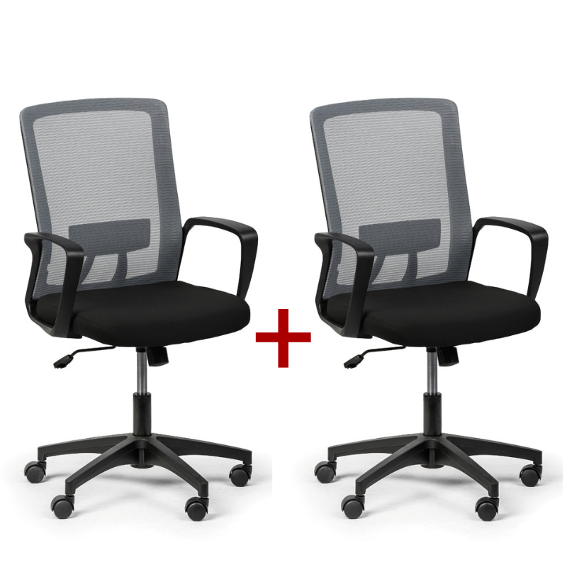 B2B Partner Krzesło biurowe Base 1 + 1 GRATIS, szary 415082