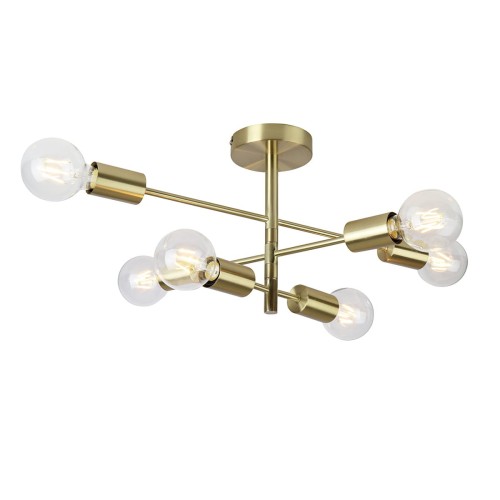 Italux LAMPA sufitowa ATLANTICO loftowa OPRAWA metalowa sticks złote PNC-5679-6-GD