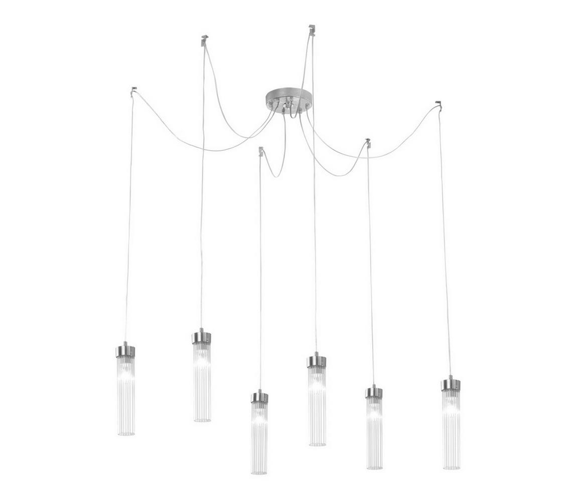 Kolarz 6009.30650 - Żyrandol na lince RAGGIO 6xE14/25W/230V srebrny