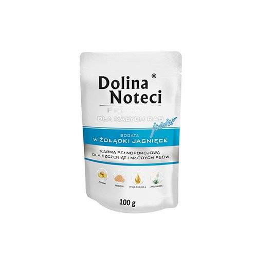 Dolina Noteci PREMIUM dla psów małych ras JUNIOR bogata w żołądki jagnięce saszetka 100g 210323