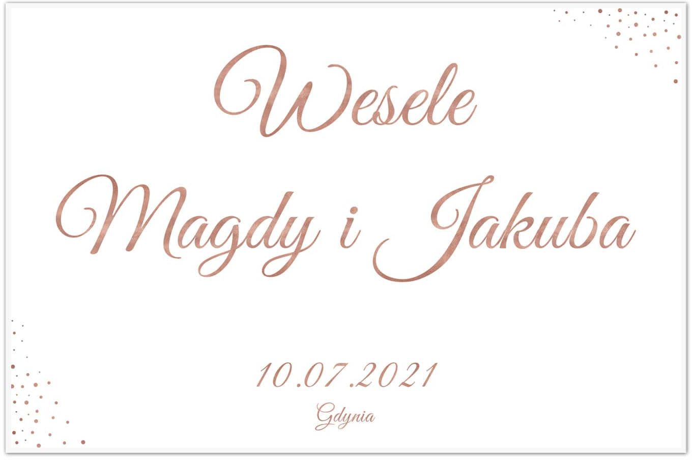 Plakat Weselny personalizowany - 90x60 cm