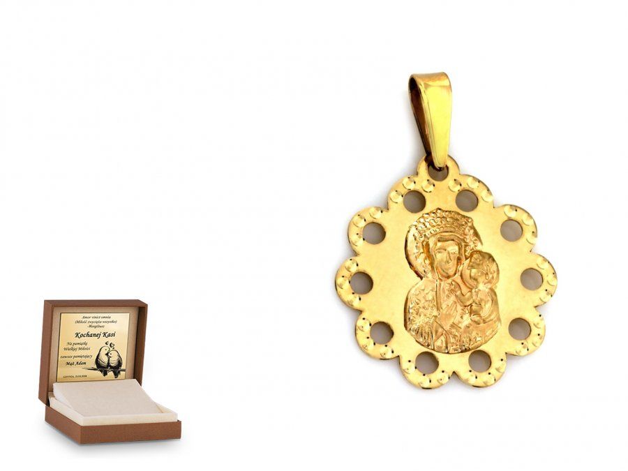 Ciesielscy Złota zawieszka 585 medalik prezent grawer CS-ZA_6121_B-0-585