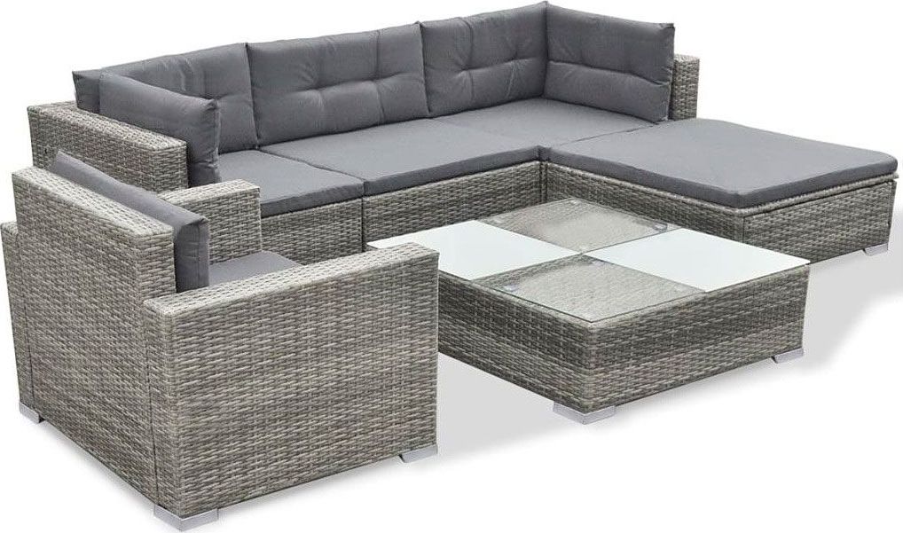 Elior zestaw mebli ogrodowych Qall, szary 4184