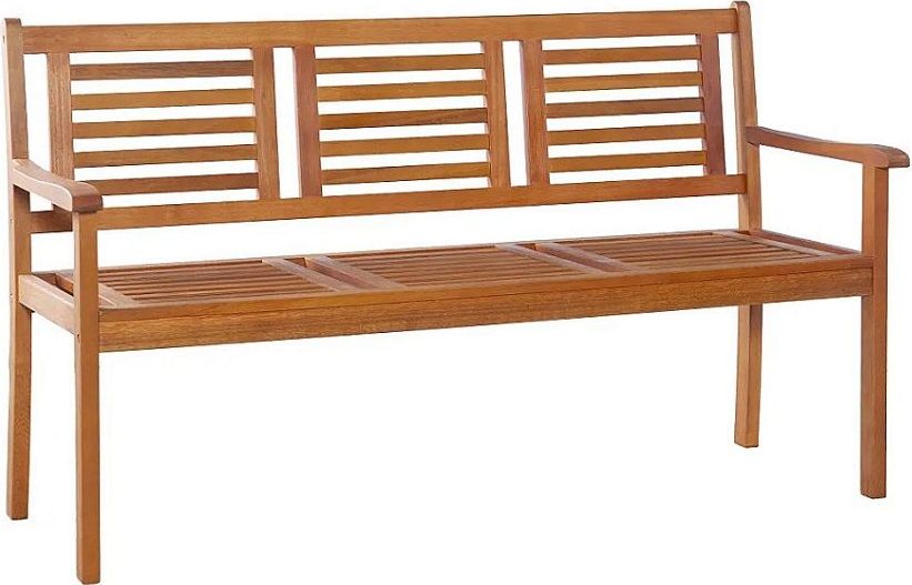 Elior Drewniana ławka ogrodowa Infis 2X - brązowa