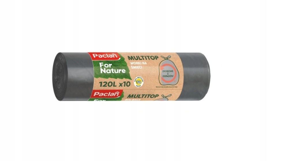 Paclan Worki na śmieci z recykling 120L 10szt