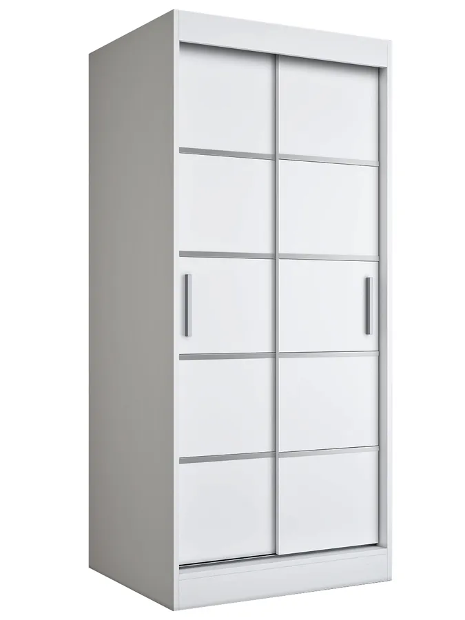 Biała dwudrzwiowa szafa przesuwna B1-K22