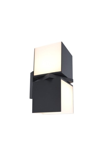Lutec Cuba 5193808118 kinkiet lampa ścienna ogrodowa IP54 1x23W Led ciemny szary