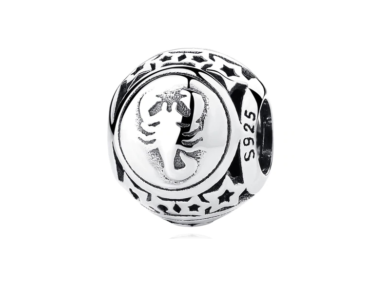 Valerio.pl Rodowany srebrny charms znak zodiaku skorpion srebro 925 BEAD19 BEAD19