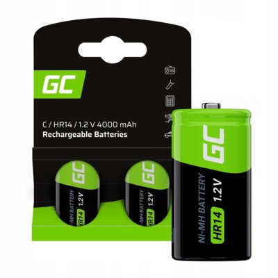 Green Cell Baterie Akumulatorki 2x C R14 HR14 Ni-MH 1.2V 4000mAh Green Cell GR13