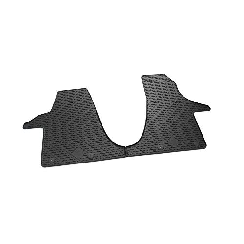 Volkswagen 7H1061551G041 dywaniki gumowe na każdą pogodę, jakość Plus gumowe dywaniki samochodowe, 2-częściowe przednie, do modelu T6.1, czarne