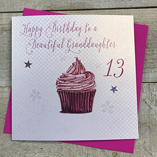 WHITE COTTON CARDS White Cotton Cards Cupcake Happy Beautiful Granddaughter 33