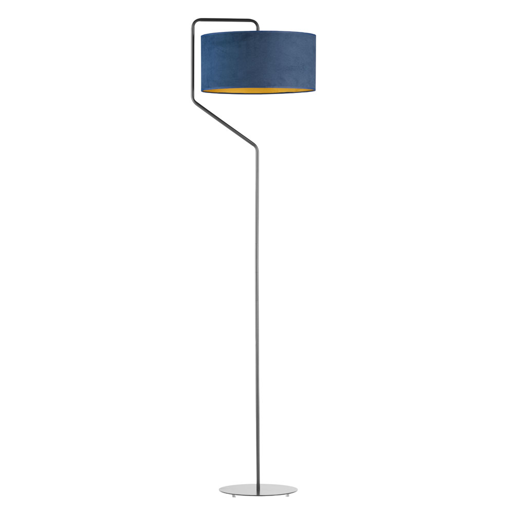 Lampa stojąca z welurowym abażurem TESALLIA VELUR 