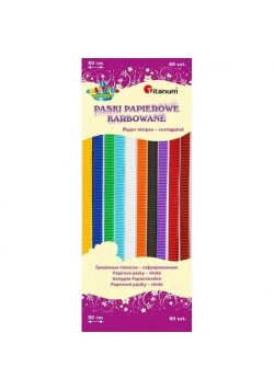 Karbowane paski papierowe 10kol x6szt 30cm