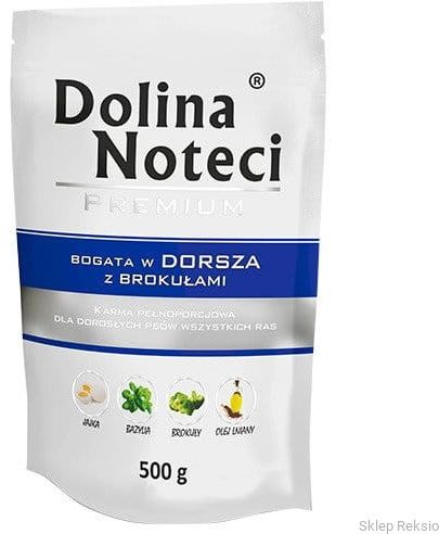 DOLINA NOTECI Premium bogata w dorsza z brokułami - doypack 500g