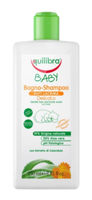 EQUILIBRA Baby - Łagodny szampon aloesowy do ciała i włosów 0m+