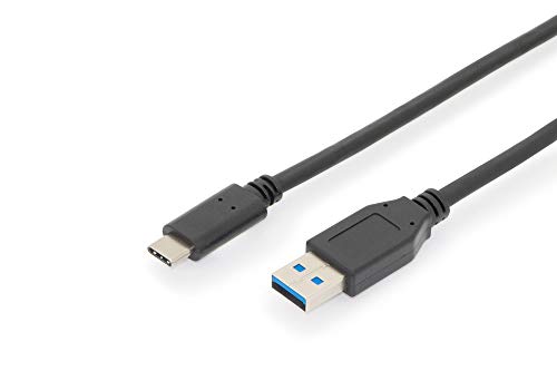 ASSMANN Kabel połączeniowy USB 3.1 Gen.2 SuperSpeed+ 10Gbps Typ USB C/USB A M/M Power Delivery czarny 1m