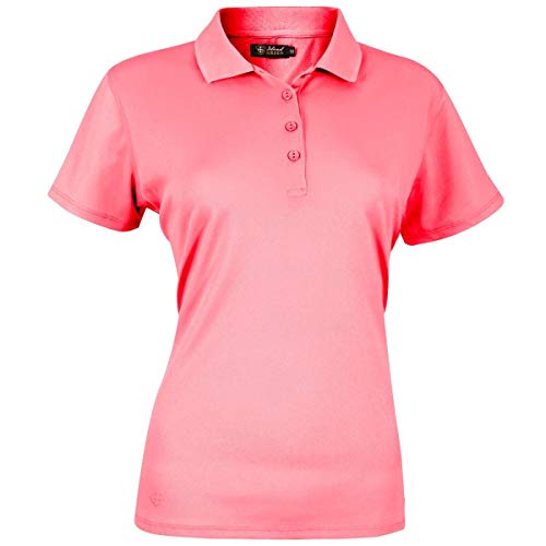 Island Green Island Green Damska jednolita koszulka polo golfowa Cukierkowy różowy 12 IGLTS1851
