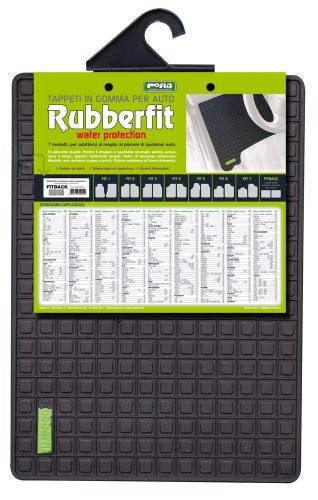 Cora Rubberfit 000134005 gumowe dywaniki tylne, czarne, 1 para