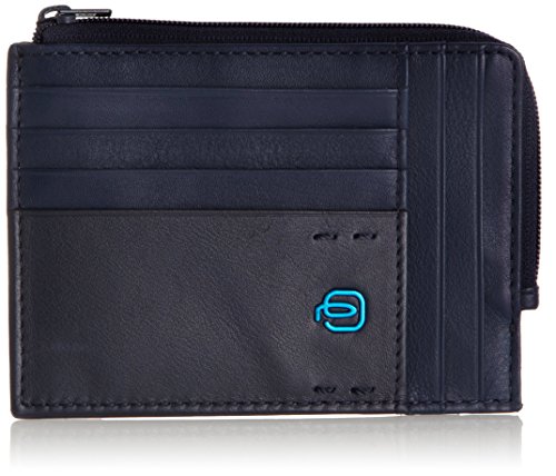 Piquadro Pulse portfel, skóra, niebieski, 12,00 cm