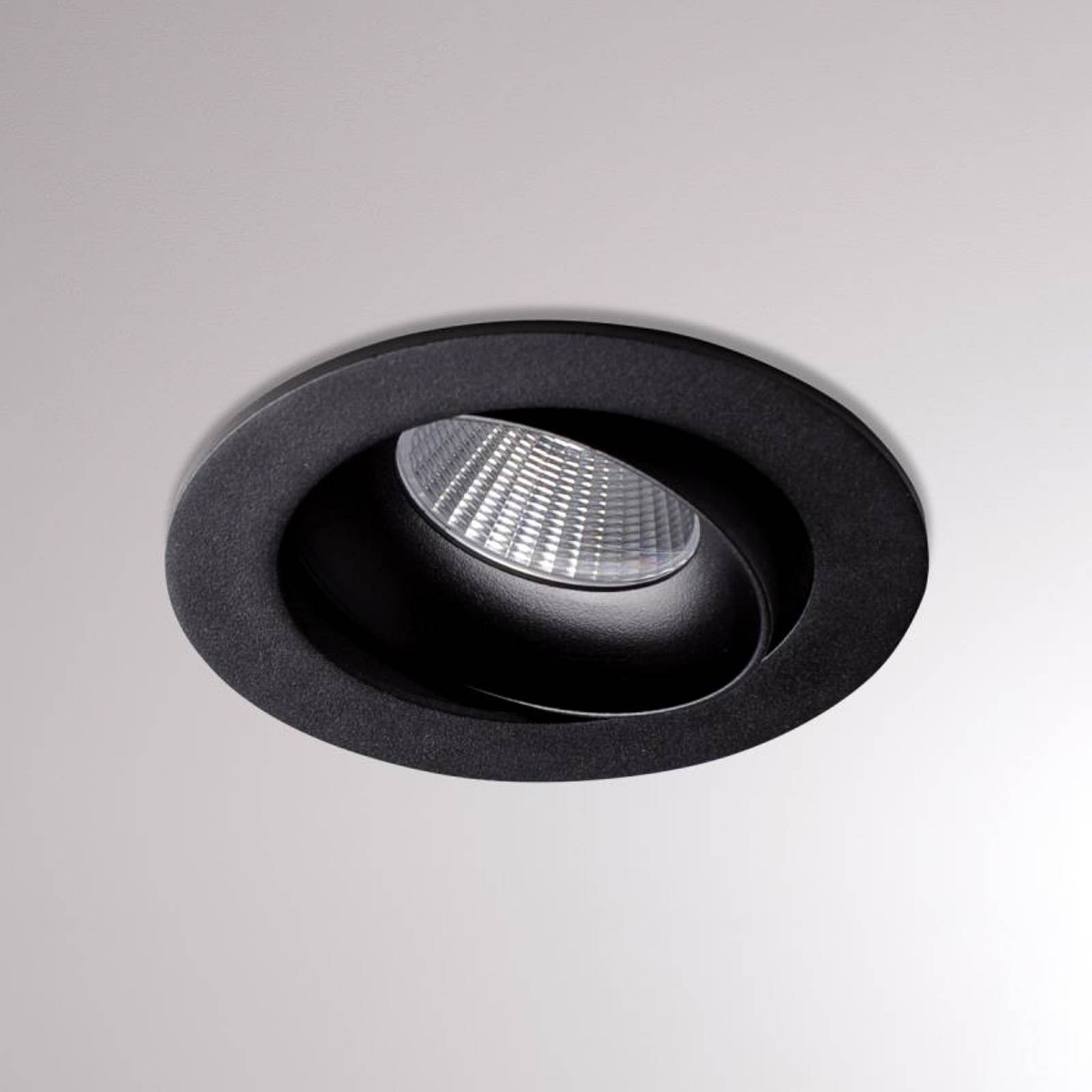 Molto Luce LOUM Kalio oprawa wpuszczana LED okrągła czarna