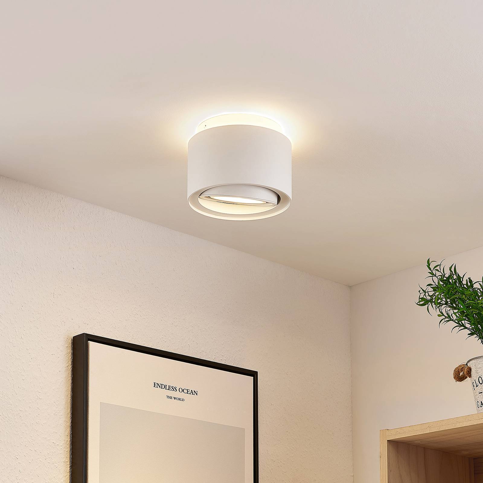 Arcchio Talima lampa sufitowa LED, okrągła, biała