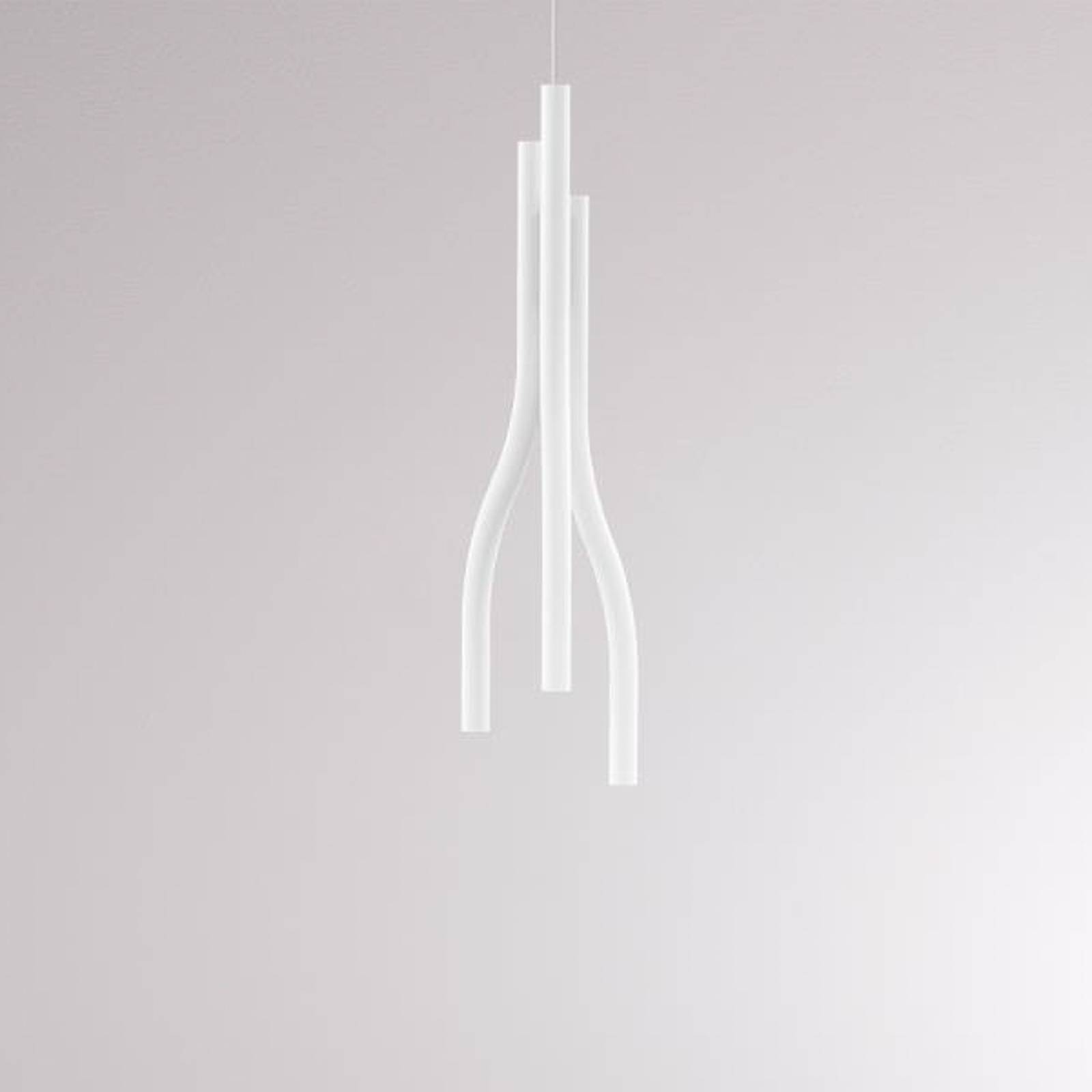 Molto Luce Lampa wisząca Algae M, biały / opal, salon / jadalnia, aluminium, nowoczesny