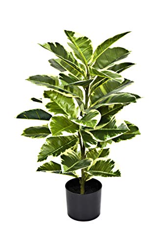 GreenBrokers sztuczna 75 cm guma w dotyku, roślina doniczkowa