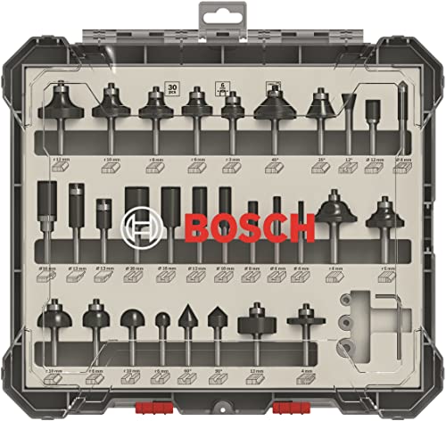 Bosch Powertools powertools cutter set 30 pcs Mixed 6mm shank 2607017474